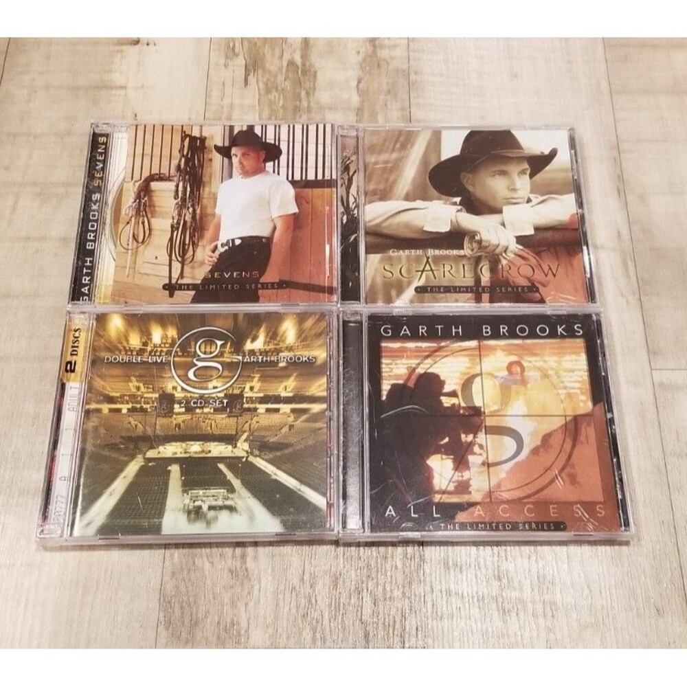 Lot Of 4 Garth Brooks CDs Sevens Double Live All Access Scarecrow Vg Fast Ship